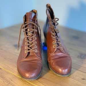 Brown Nine West heeled hiker